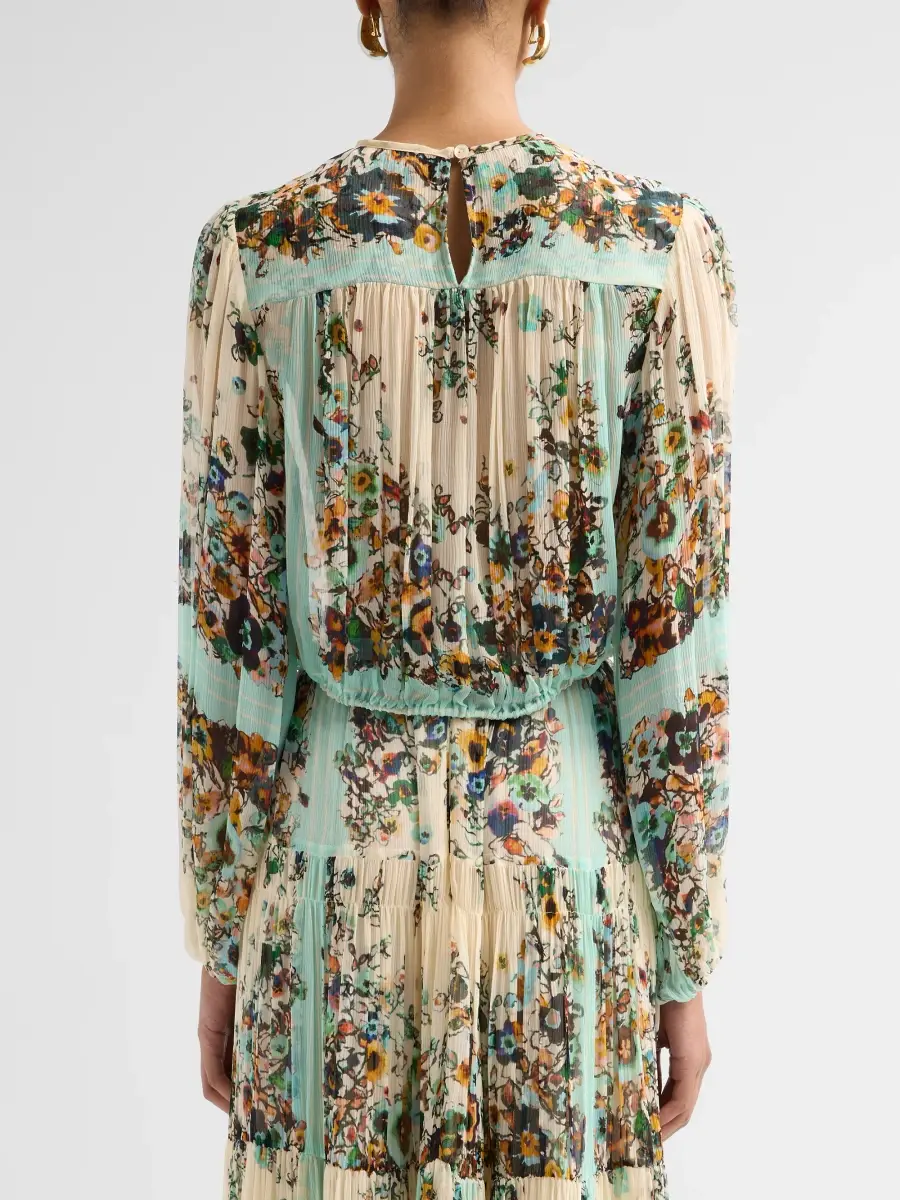 Ulla Johnson Women's Elenora Floral Silk Blouse | Thumbnail 3