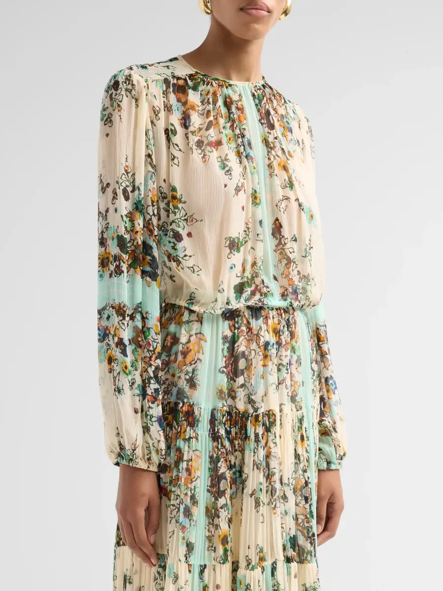 Ulla Johnson Women's Elenora Floral Silk Blouse | Thumbnail 4