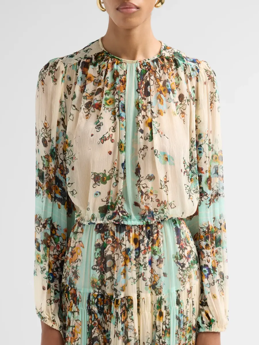 Ulla Johnson Women's Elenora Floral Silk Blouse | Thumbnail 5