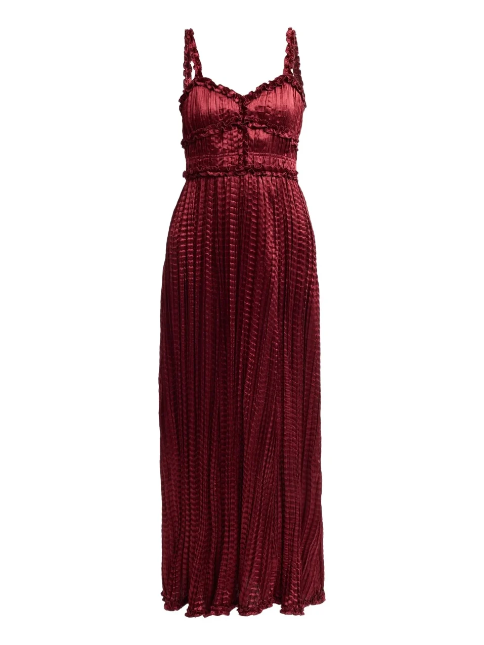 Women's Estrella Pleated Satin Midi Dress Women's Estrella Pleated Satin Midi Dress