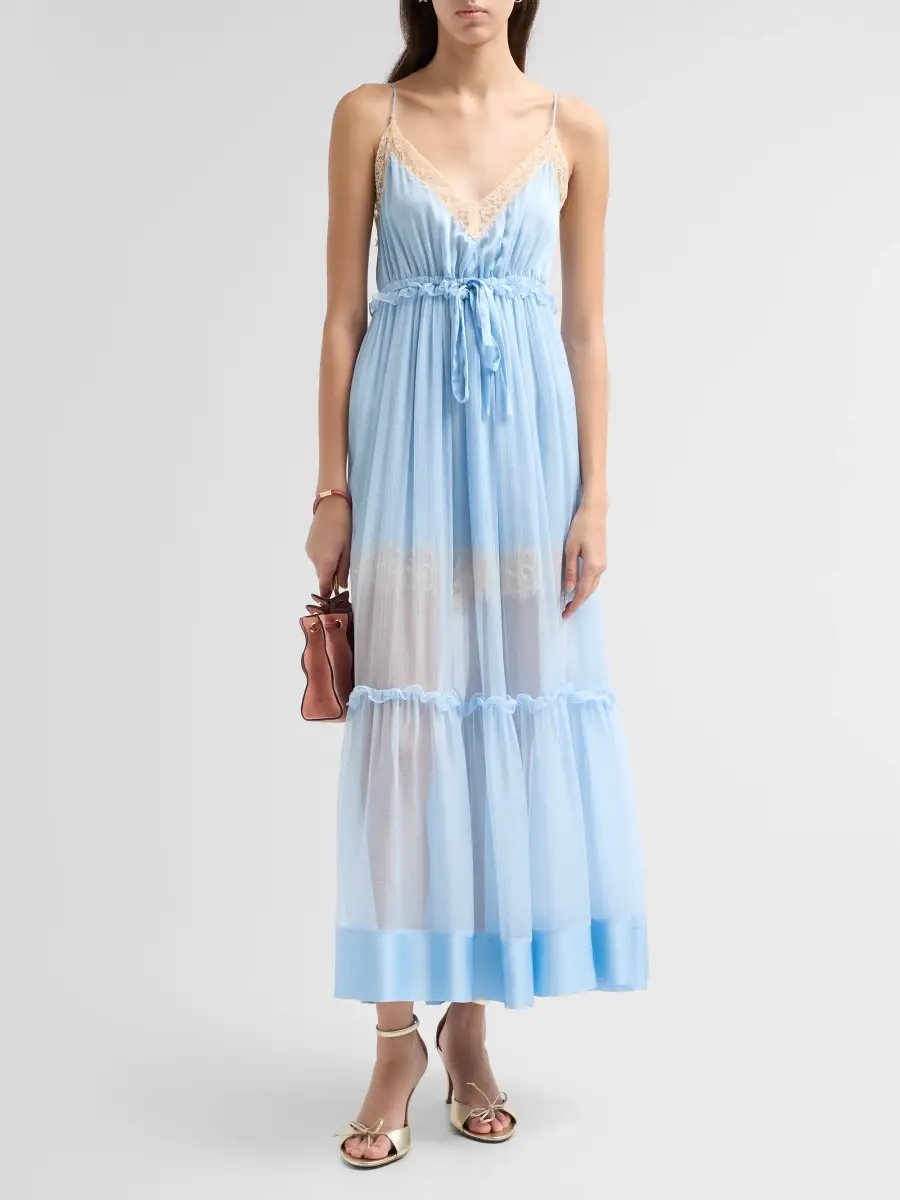 Ulla Johnson Women's Imogen Lace-Trimmed Silk Maxi Slipdress | Thumbnail 2 Ulla Johnson Women's Imogen Lace-Trimmed Silk Maxi Slipdress | Thumbnail 2