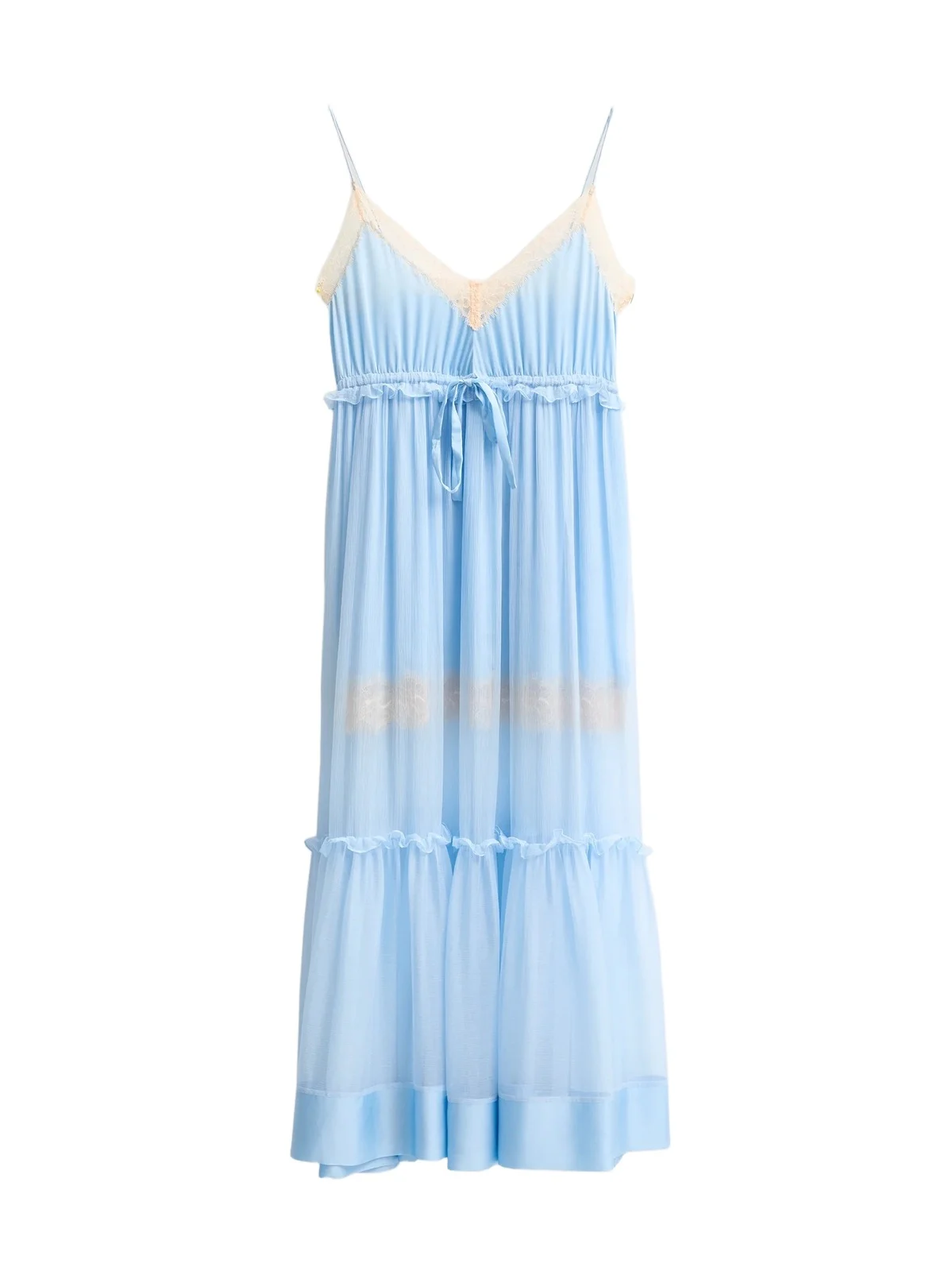 Ulla Johnson Women's Imogen Lace-Trimmed Silk Maxi Slipdress