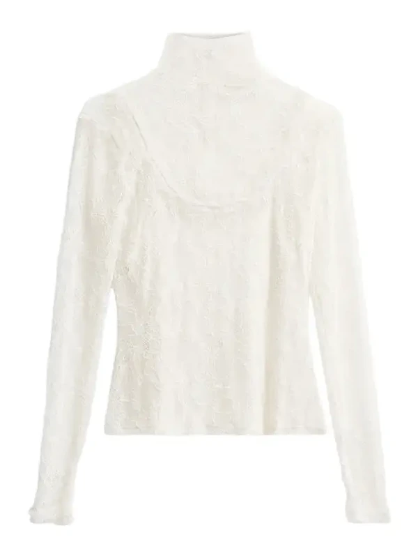 Ulla Johnson Women's Olivette Floral Stretch-Lace Long-Sleeve Top