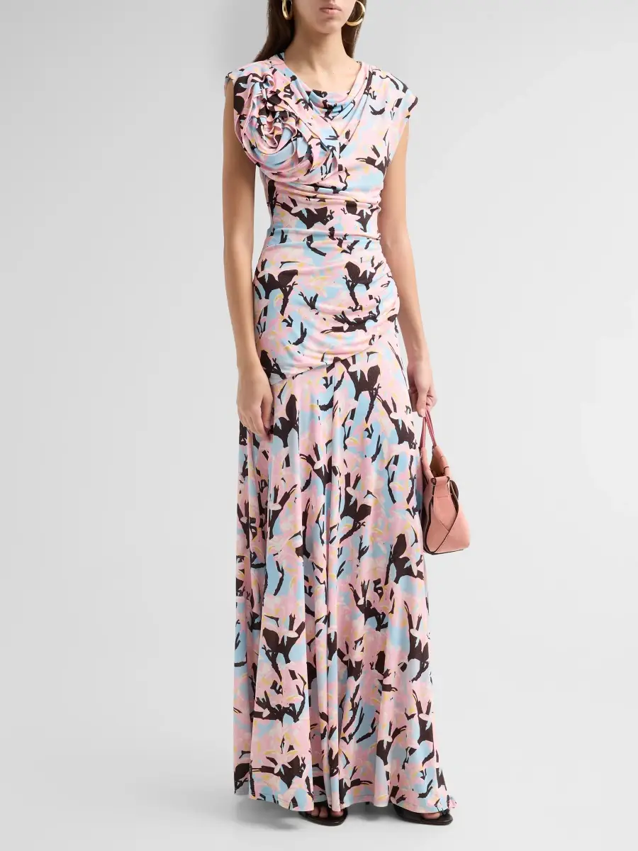 Ulla Johnson Women's UJ x Cassi Namoda Daphne Floral Jersey Maxi Dress | Thumbnail 4 Ulla Johnson Women's UJ x Cassi Namoda Daphne Floral Jersey Maxi Dress | Thumbnail 4