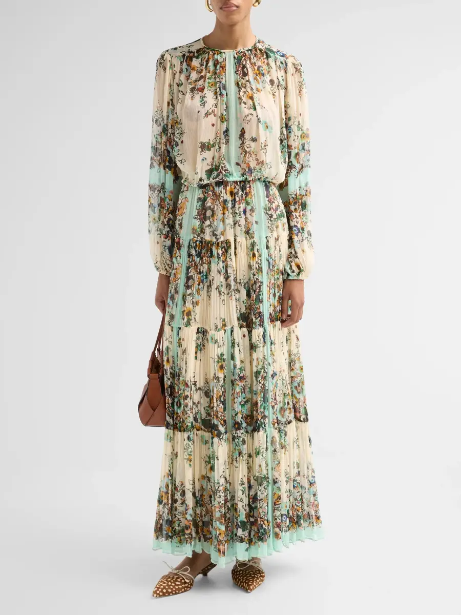 Ulla Johnson Women's Gaelle Floral Silk A-Line Maxi Skirt | Thumbnail 2