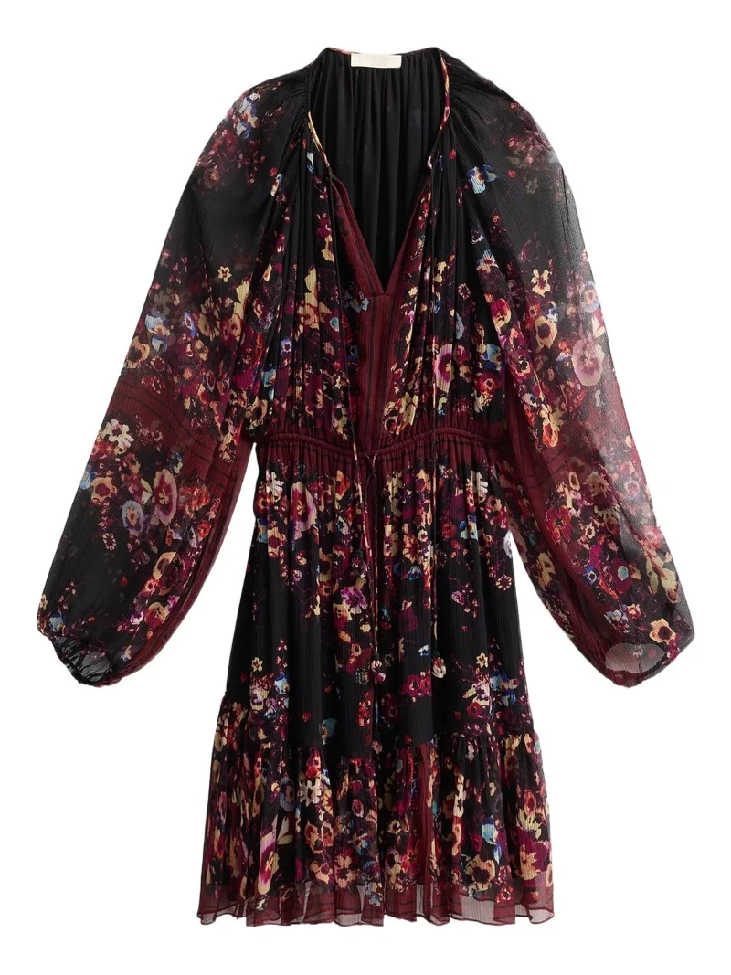 Women's Mariselle Floral Silk Mini Dress Women's Mariselle Floral Silk Mini Dress