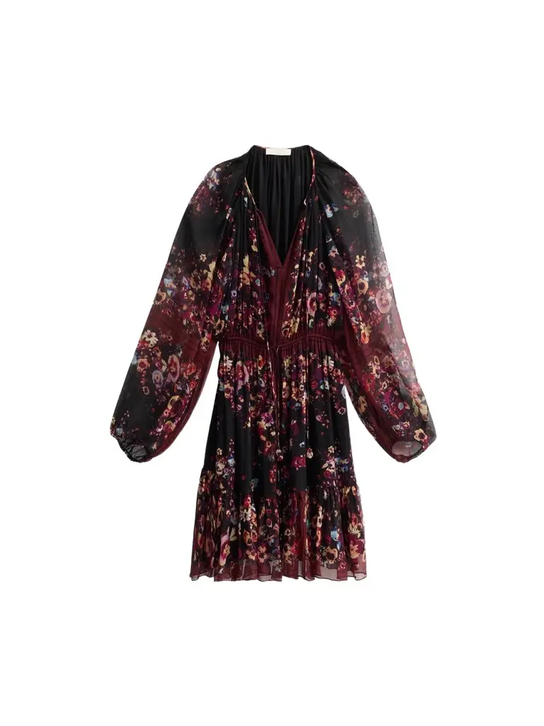 Women's Mariselle Floral Silk Mini Dress Women's Mariselle Floral Silk Mini Dress