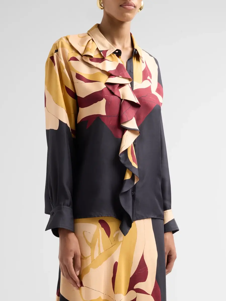 Ulla Johnson Women's Study Floral Silk Blouse | Thumbnail 4 Ulla Johnson Women's Study Floral Silk Blouse | Thumbnail 4