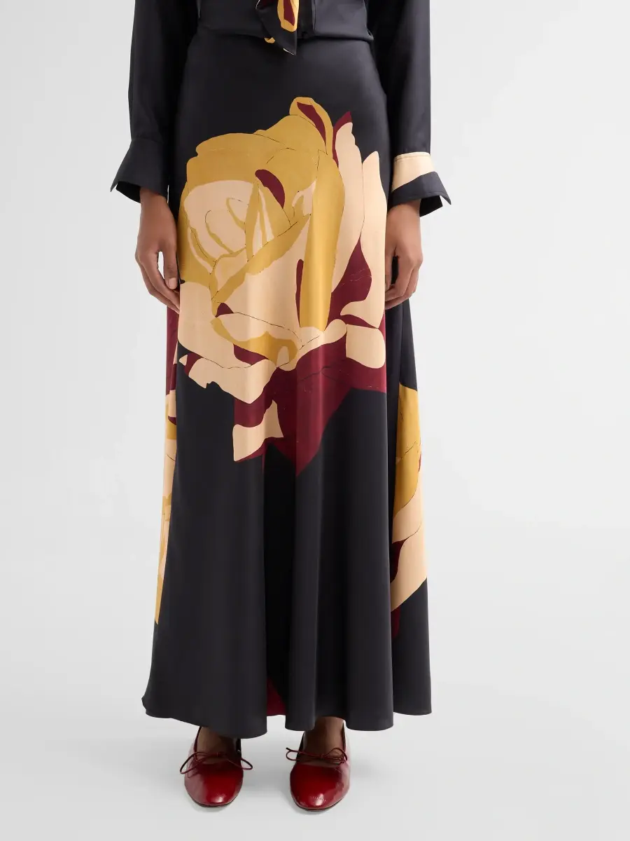 Ulla Johnson Women's Pera Floral Silk Skirt | Thumbnail 3