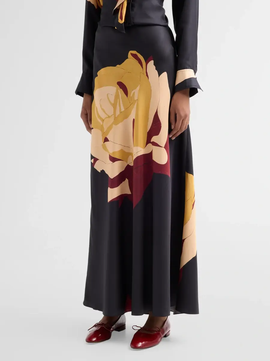 Ulla Johnson Women's Pera Floral Silk Skirt | Thumbnail 4