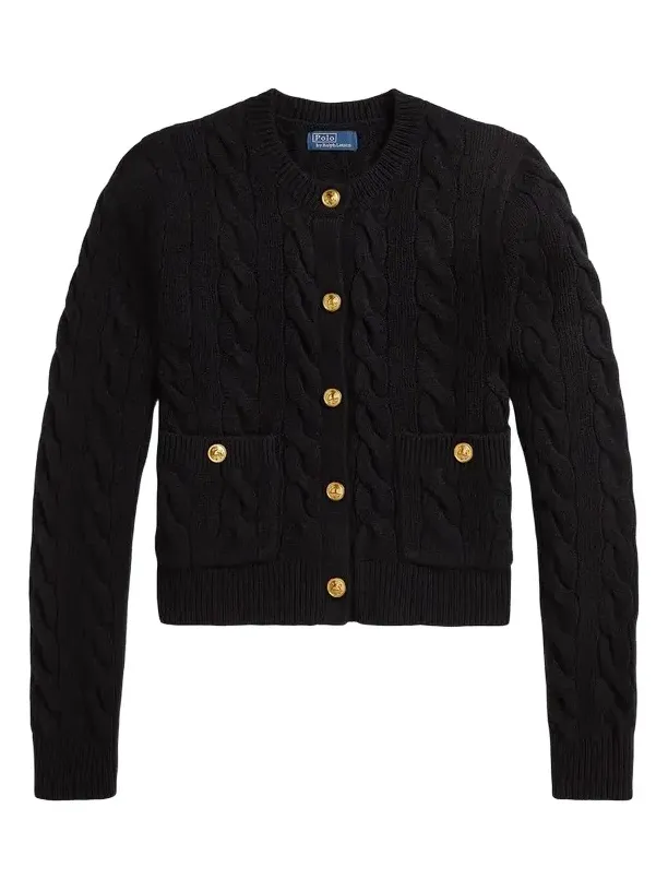 Women's Wool-Cashmere Cable-Knit Cardigan Women's Wool-Cashmere Cable-Knit Cardigan