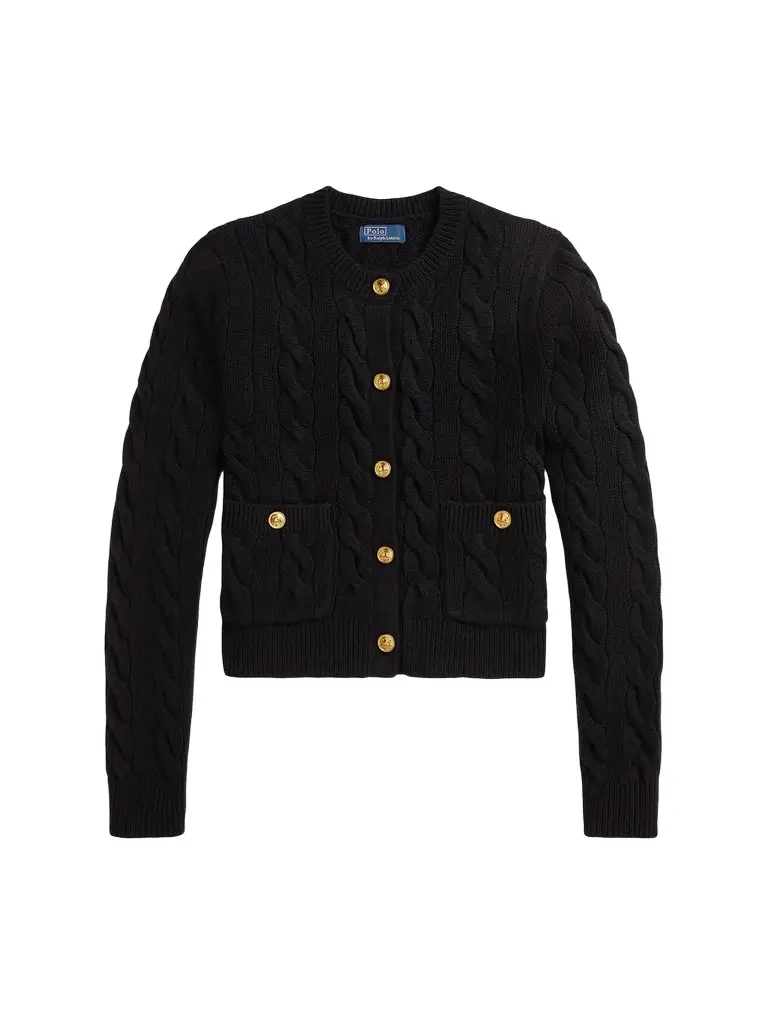 Women's Wool-Cashmere Cable-Knit Cardigan Women's Wool-Cashmere Cable-Knit Cardigan