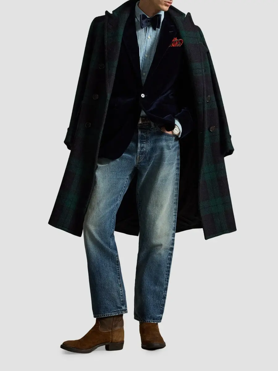 Polo Ralph Lauren Men's Velvet Double-Breasted Blazer | Thumbnail 2 Polo Ralph Lauren Men's Velvet Double-Breasted Blazer | Thumbnail 2