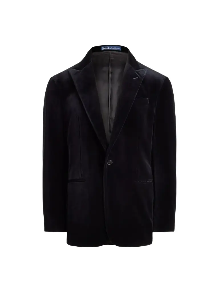 Men's Velvet Double-Breasted Blazer