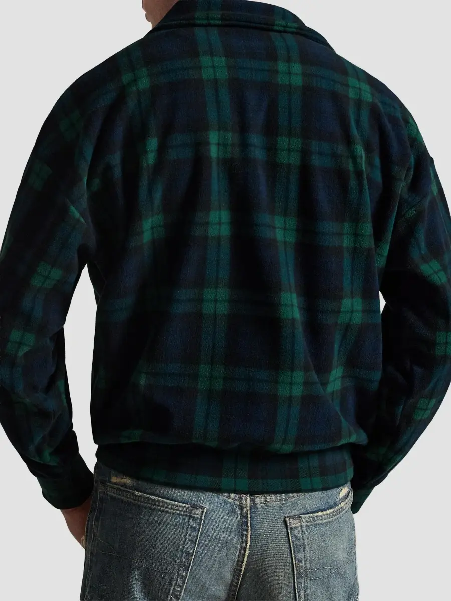 Polo Ralph Lauren Men's Polo Bear Blackwatch Check Fleece Sweater | Thumbnail 3