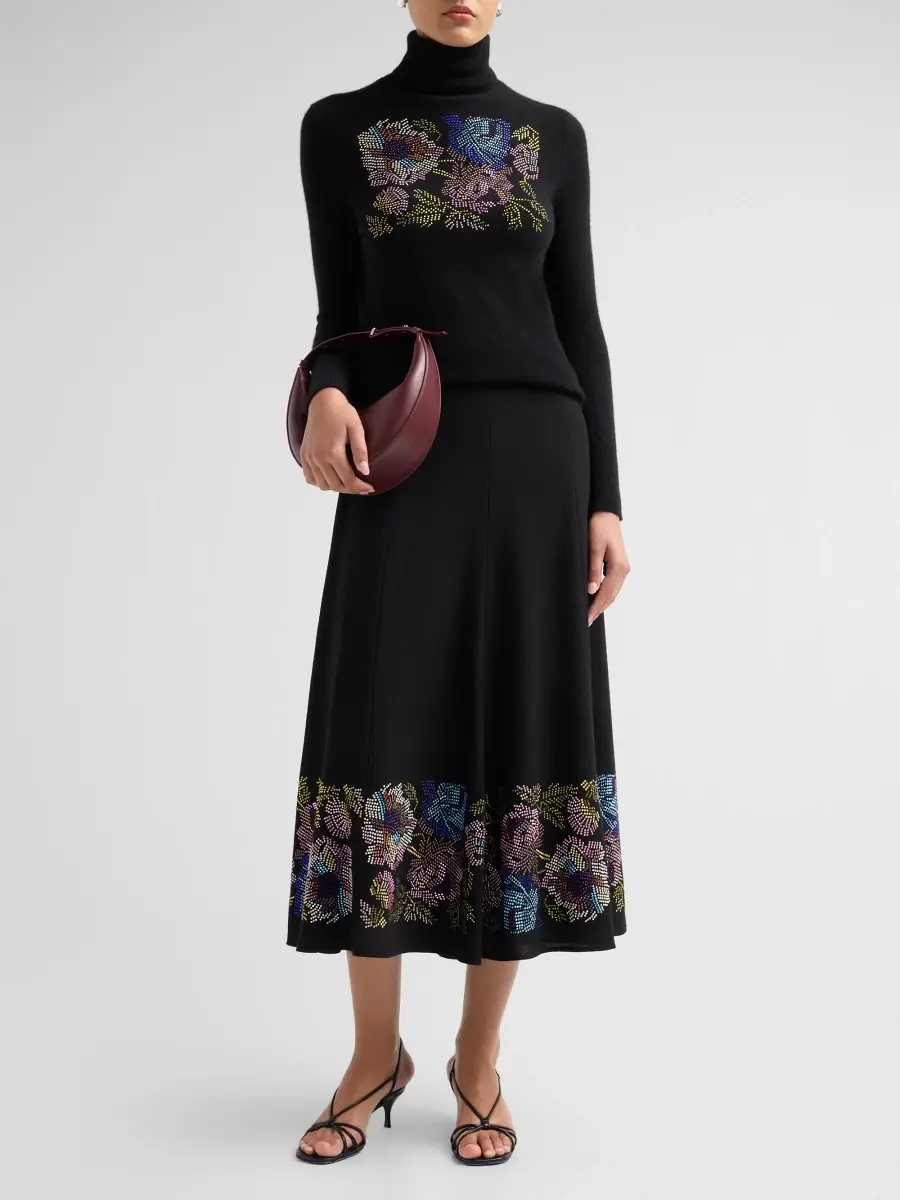 Libertine Women's Mosaic Floral Slim Turtleneck | Thumbnail 2 Libertine Women's Mosaic Floral Slim Turtleneck | Thumbnail 2