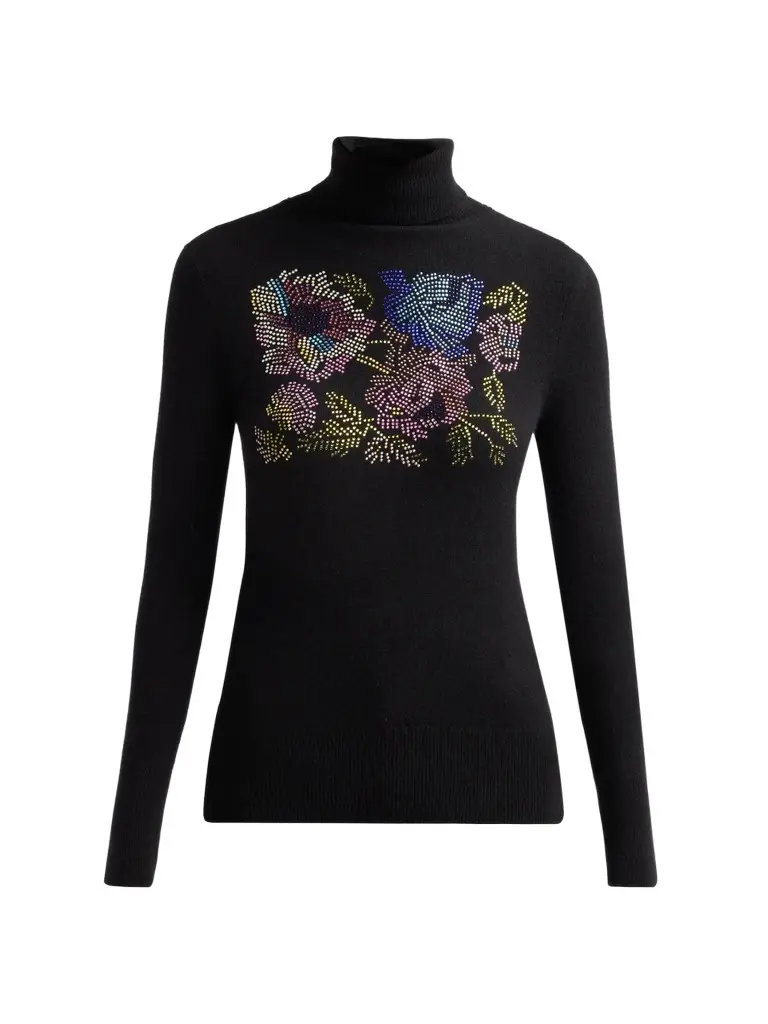 Libertine Women's Mosaic Floral Slim Turtleneck