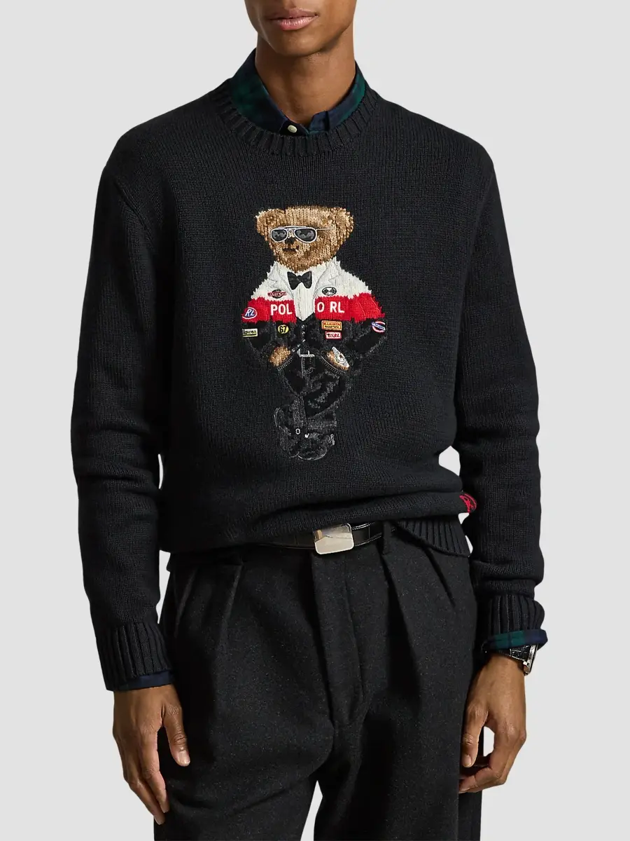 Polo Ralph Lauren Men's Polo Bear Cotton-Cashmere Crewneck Sweater | Thumbnail 4
