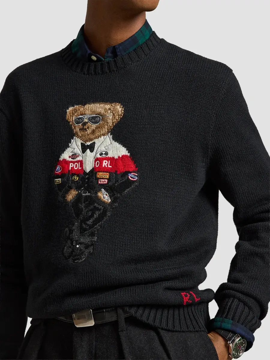 Polo Ralph Lauren Men's Polo Bear Cotton-Cashmere Crewneck Sweater | Thumbnail 5