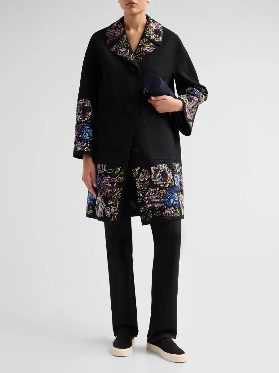 Libertine Women's Mosaic Floral Patch Pocket Coat | Thumbnail 2 Libertine Women's Mosaic Floral Patch Pocket Coat | Thumbnail 2