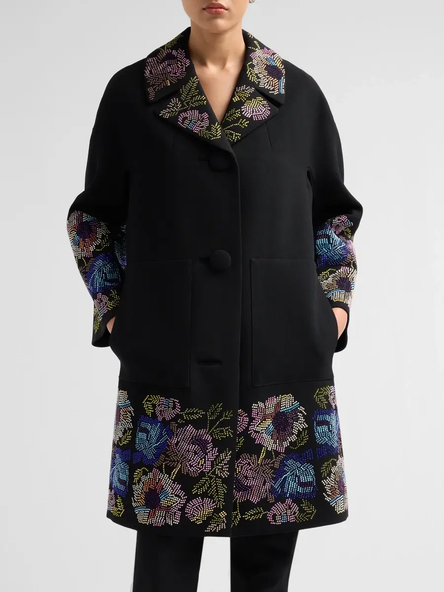 Libertine Women's Mosaic Floral Patch Pocket Coat | Thumbnail 4 Libertine Women's Mosaic Floral Patch Pocket Coat | Thumbnail 4