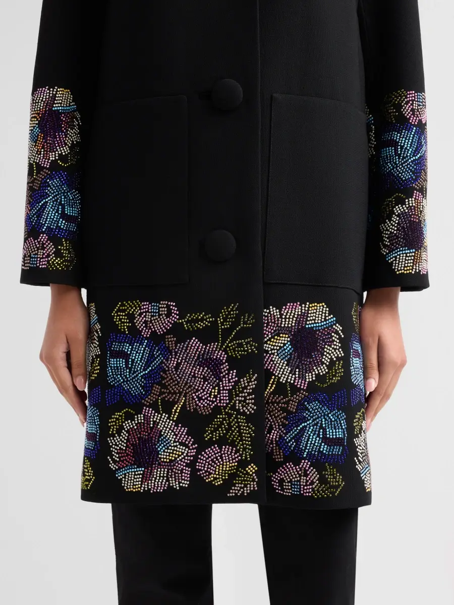 Libertine Women's Mosaic Floral Patch Pocket Coat | Thumbnail 5 Libertine Women's Mosaic Floral Patch Pocket Coat | Thumbnail 5