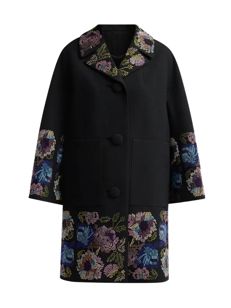 Libertine Women's Mosaic Floral Patch Pocket Coat