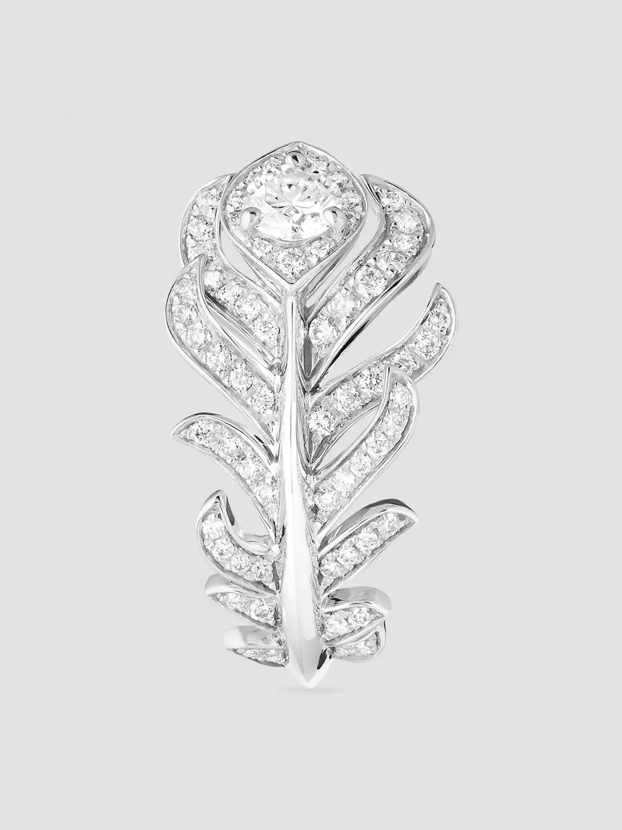 Boucheron Women's Nature Triomphante Plume De Paon 18K White Gold & 0.60 TCW Diamond Ring | Thumbnail 4 Boucheron Women's Nature Triomphante Plume De Paon 18K White Gold & 0.60 TCW Diamond Ring | Thumbnail 4