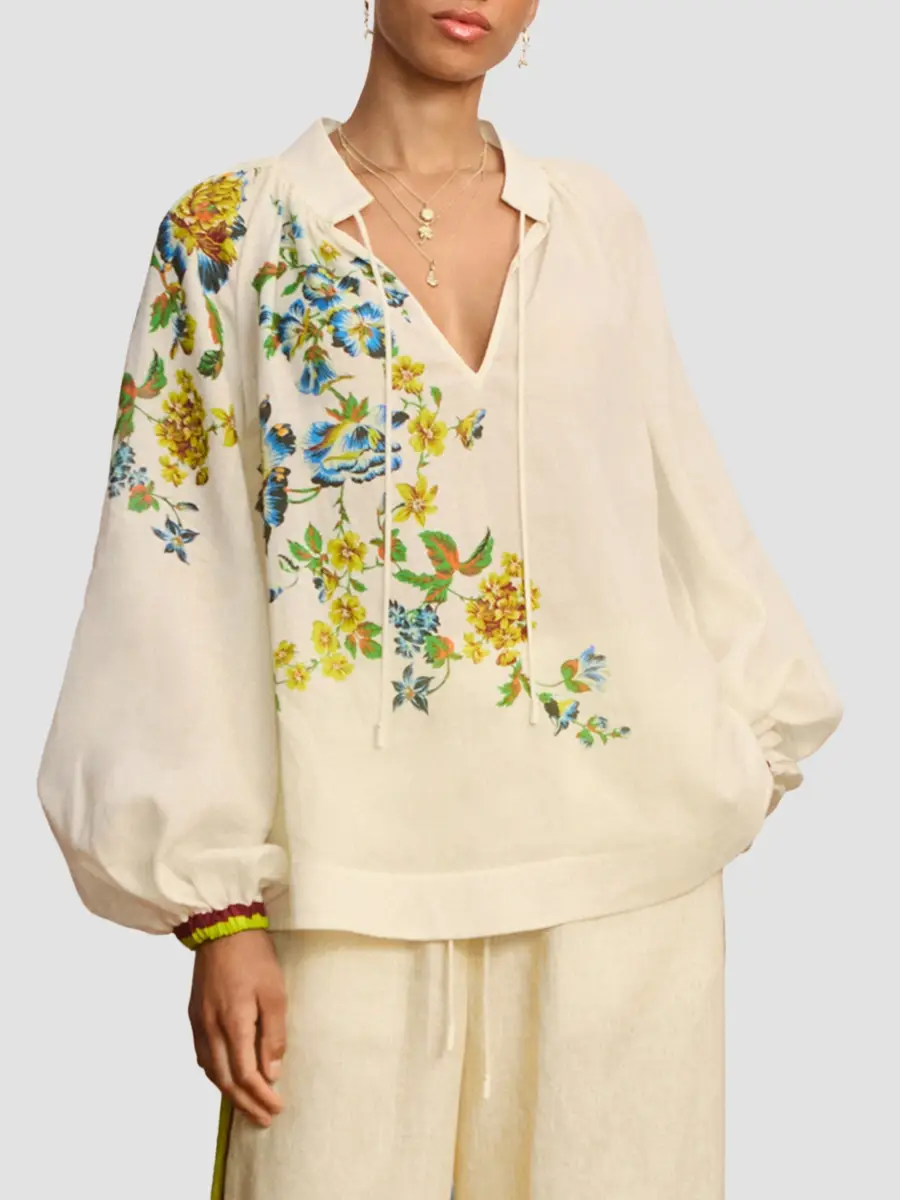 ALÉMAIS Women's Phyllis Floral Blouson Top | Thumbnail 2 ALÉMAIS Women's Phyllis Floral Blouson Top | Thumbnail 2