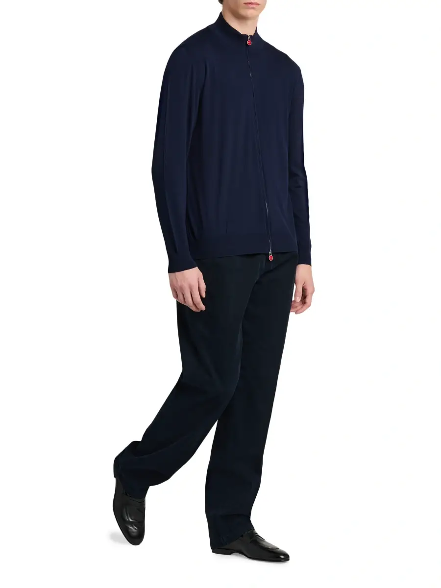 Kiton Men's Wool Full-Zip Jacket | Thumbnail 2