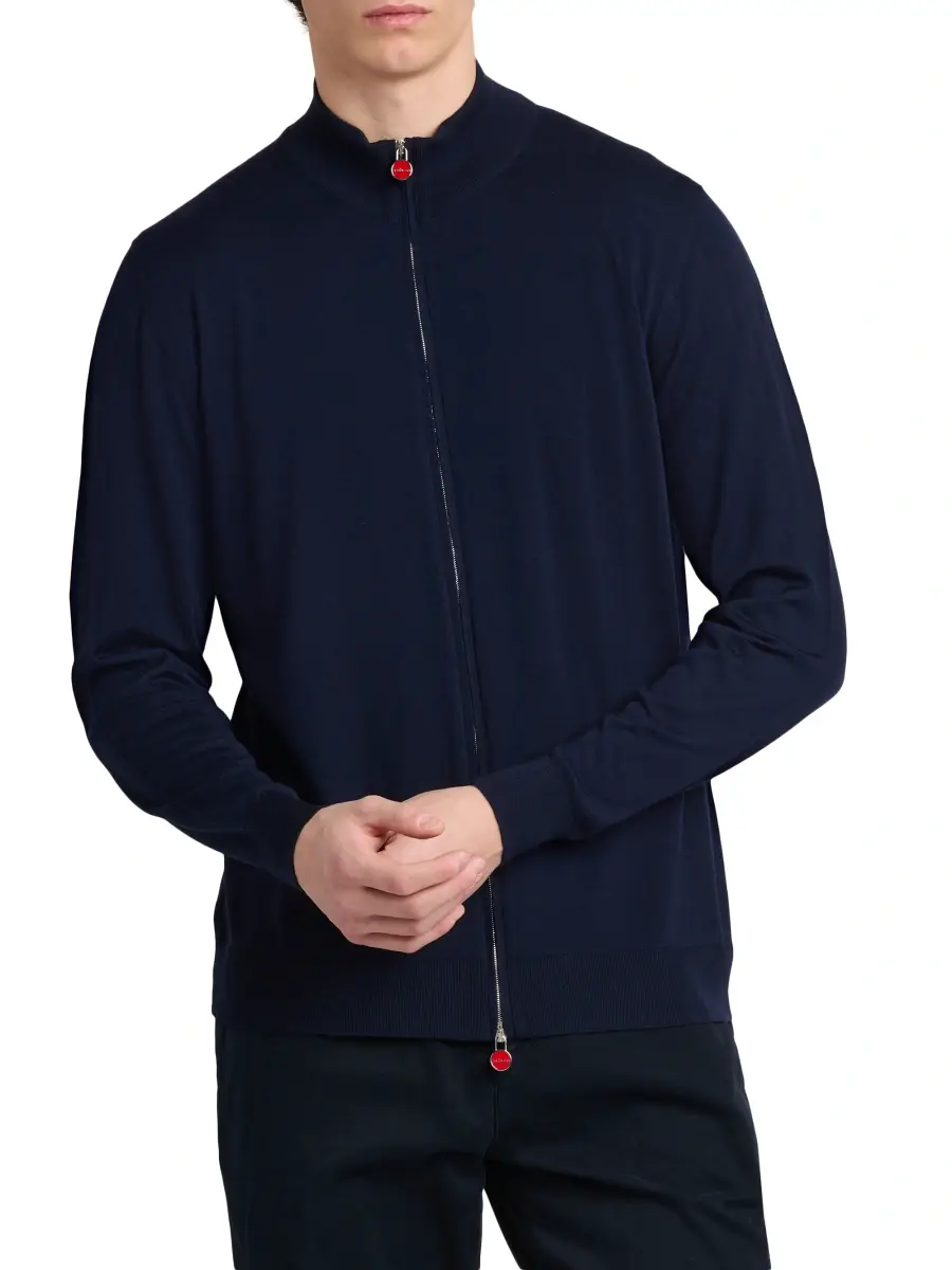 Kiton Men's Wool Full-Zip Jacket | Thumbnail 5
