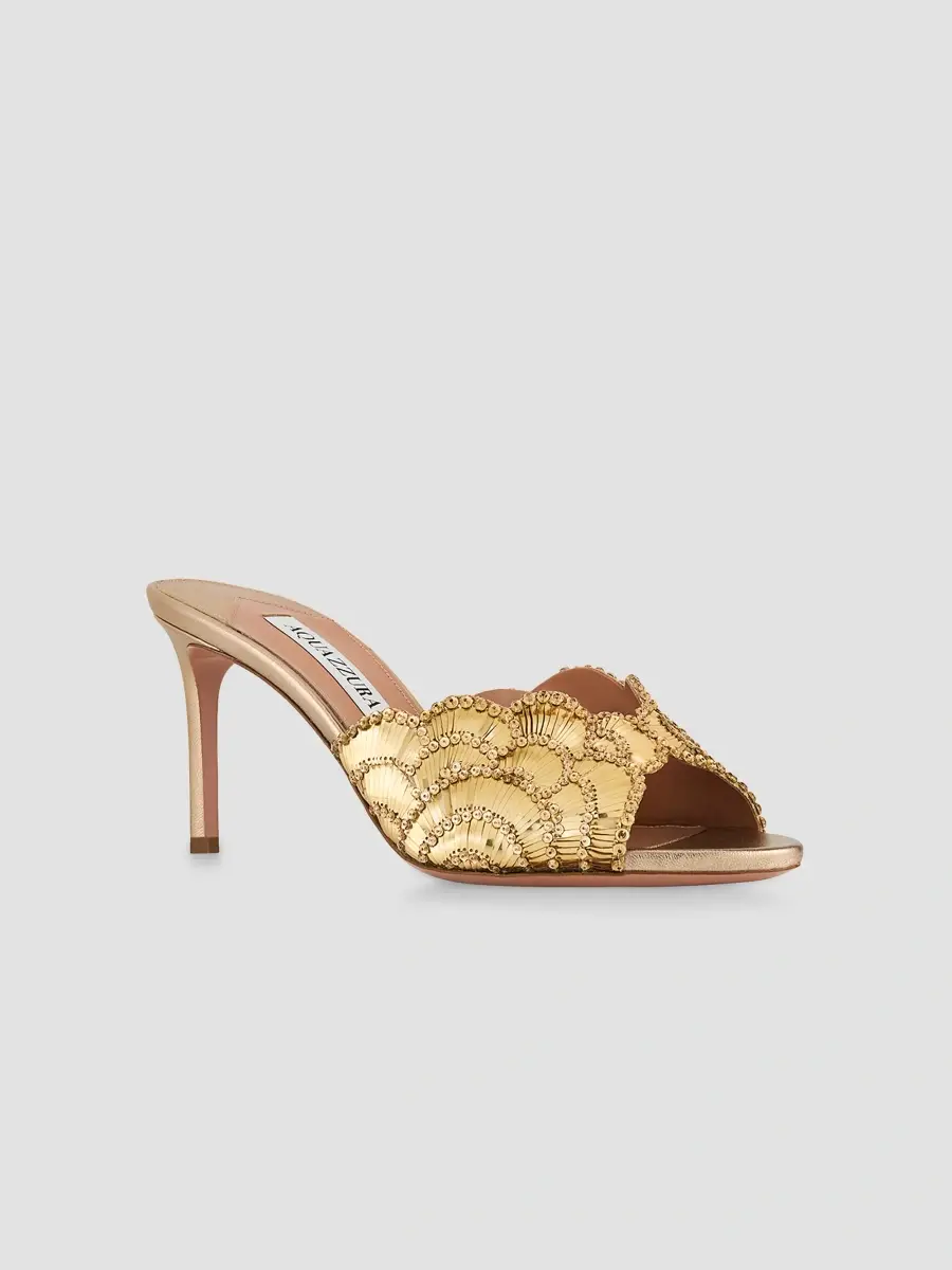 Aquazzura Women's Ce Soir 75MM Leather Mules | Thumbnail 2 Aquazzura Women's Ce Soir 75MM Leather Mules | Thumbnail 2