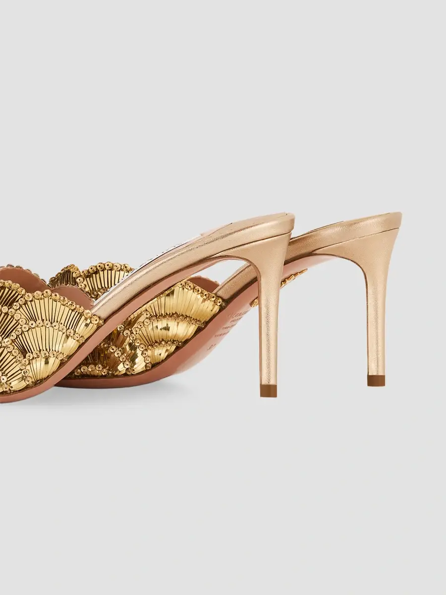 Aquazzura Women's Ce Soir 75MM Leather Mules | Thumbnail 4 Aquazzura Women's Ce Soir 75MM Leather Mules | Thumbnail 4