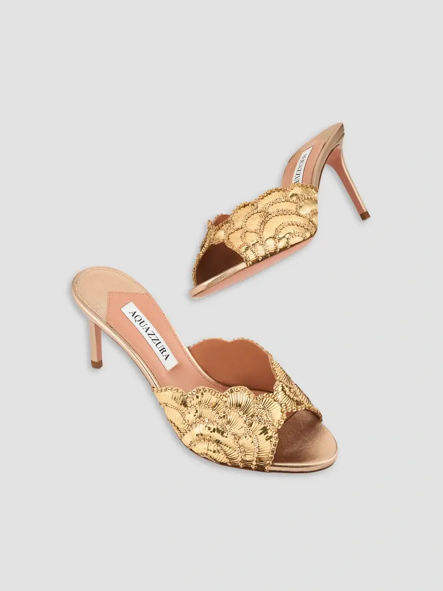 Aquazzura Women's Ce Soir 75MM Leather Mules | Thumbnail 5 Aquazzura Women's Ce Soir 75MM Leather Mules | Thumbnail 5