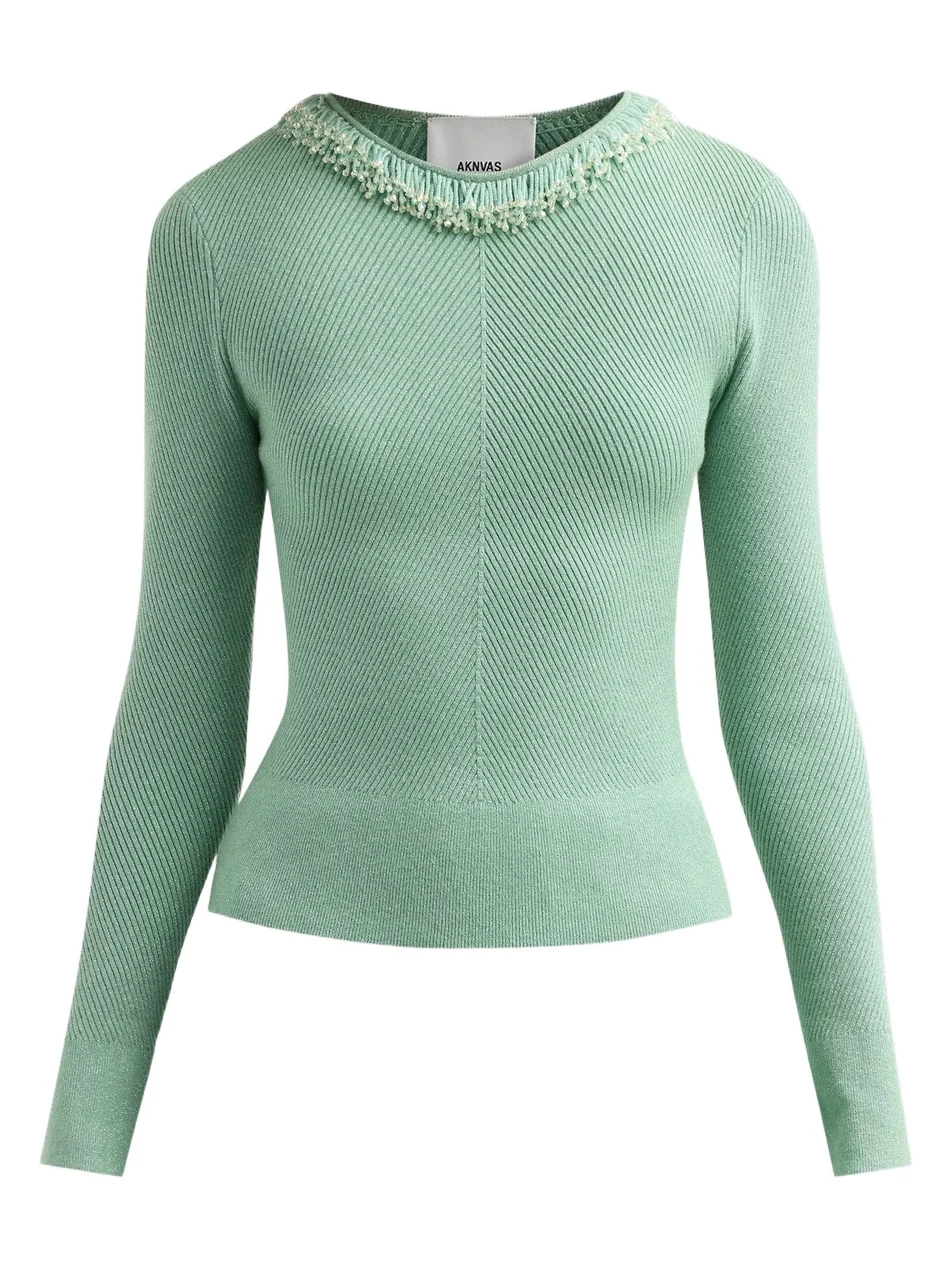 Women's Helena Bead Embroidered Sweater Women's Helena Bead Embroidered Sweater
