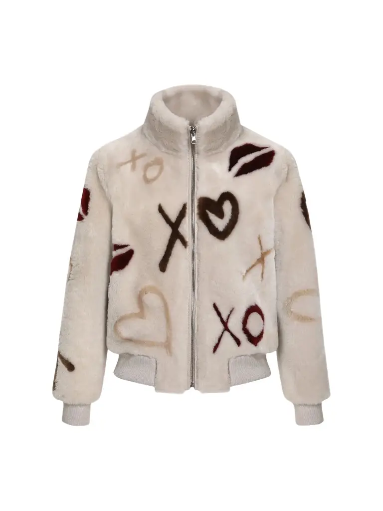 Gorski Women's Reversible Merino Shearing Lamb Bomber Jacket