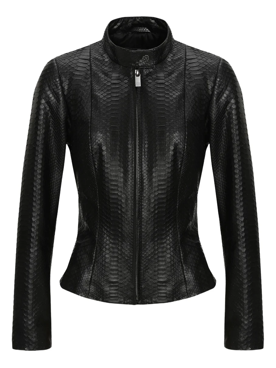 Gorski Women's Python Leather Zip Jacket