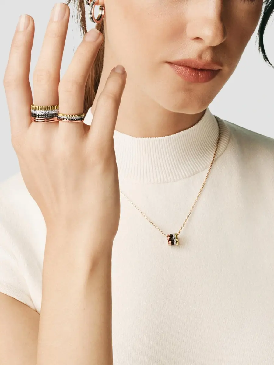 Boucheron Women's Quatre Classique L Tri-Tone 18K Gold & Brown PVD Ring | Thumbnail 2 Boucheron Women's Quatre Classique L Tri-Tone 18K Gold & Brown PVD Ring | Thumbnail 2
