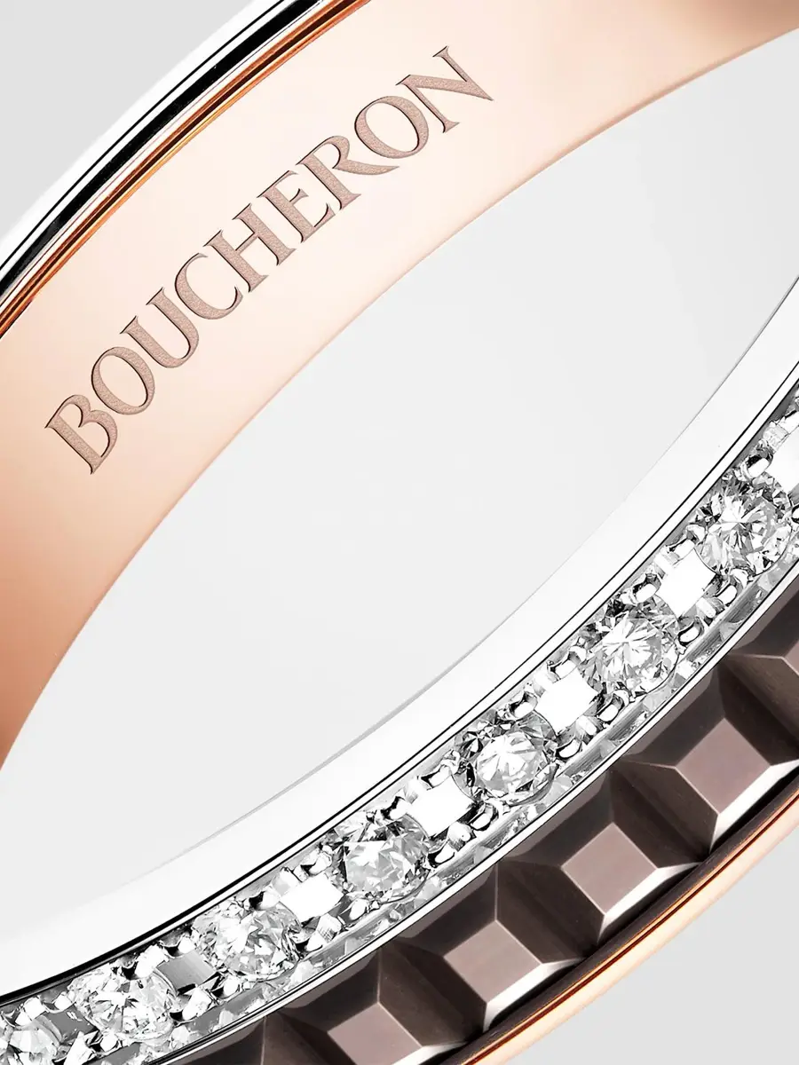 Boucheron Women's Quatre Classique Tri-Tone 18K Gold & 0.21 TCW Diamond Wedding Band | Thumbnail 4
