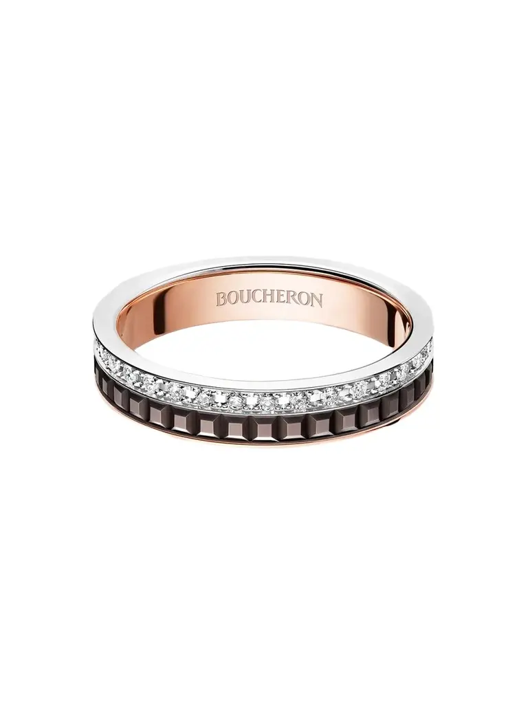 Women's Quatre Classique Tri-Tone 18K Gold & 0.21 TCW Diamond Wedding Band Women's Quatre Classique Tri-Tone 18K Gold & 0.21 TCW Diamond Wedding Band