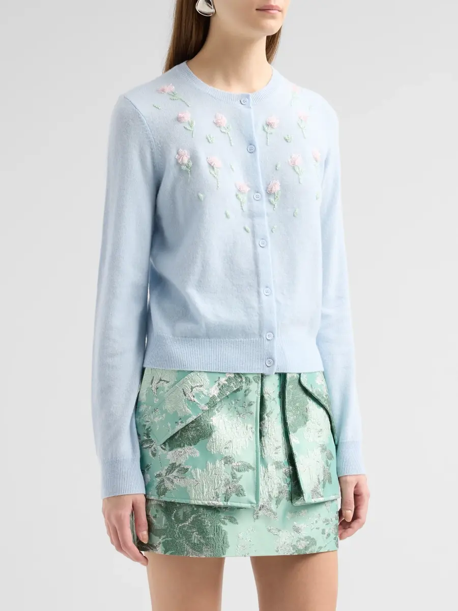 Aknvas Women's Siena Floral Wool-Blend Cardigan | Thumbnail 4