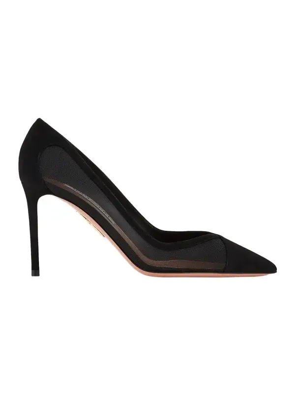Women's Studio 85MM Suede & Mesh Pumps - Black Women's Studio 85MM Suede & Mesh Pumps - Black