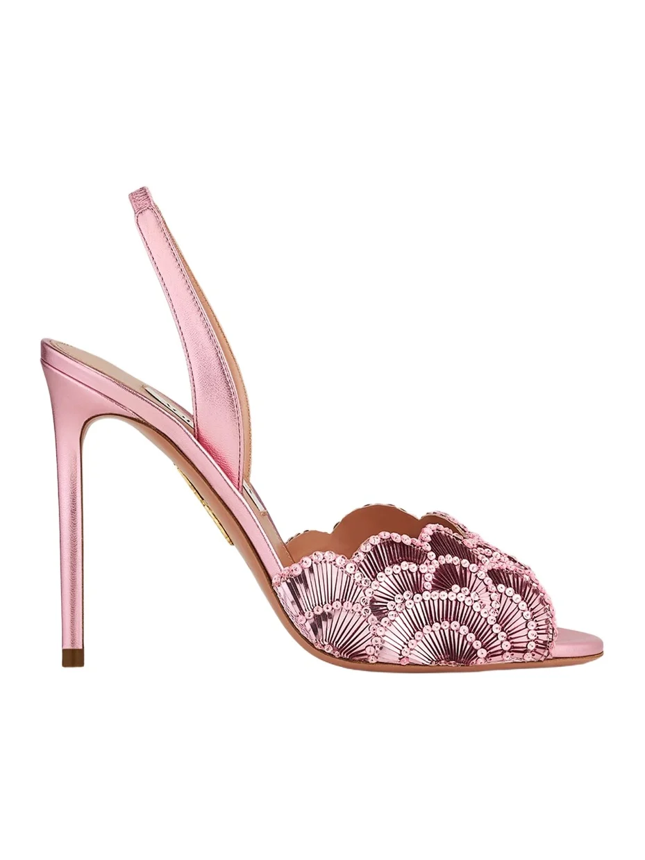 Aquazzura Women's Ce Soir 105MM Leather Sandals