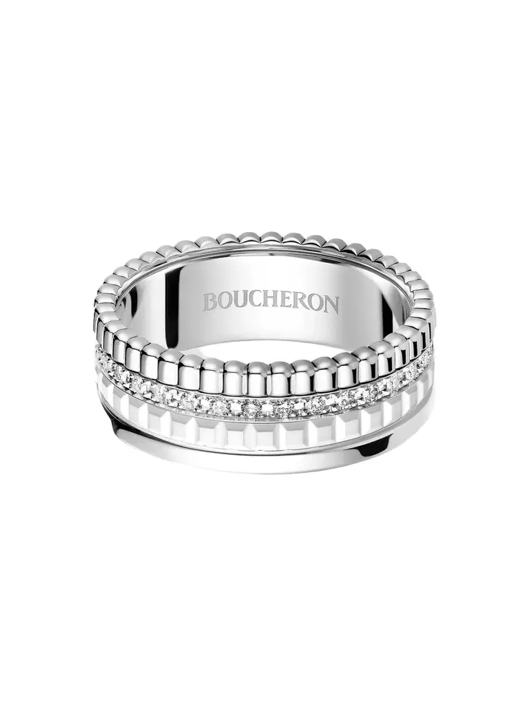 Women's Quatre 18K White Gold, Hyceram & 0.26 TCW Diamond Ring Women's Quatre 18K White Gold, Hyceram & 0.26 TCW Diamond Ring