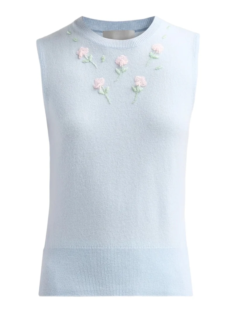 Aknvas Women's Dahlia Floral Wool-Blend Tank