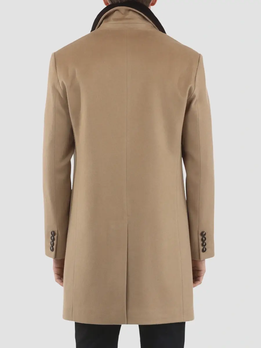 Gorski Men's Cashmere Short Coat with Detachable Select Shearling Lamb Collar | Thumbnail 5 Gorski Men's Cashmere Short Coat with Detachable Select Shearling Lamb Collar | Thumbnail 5