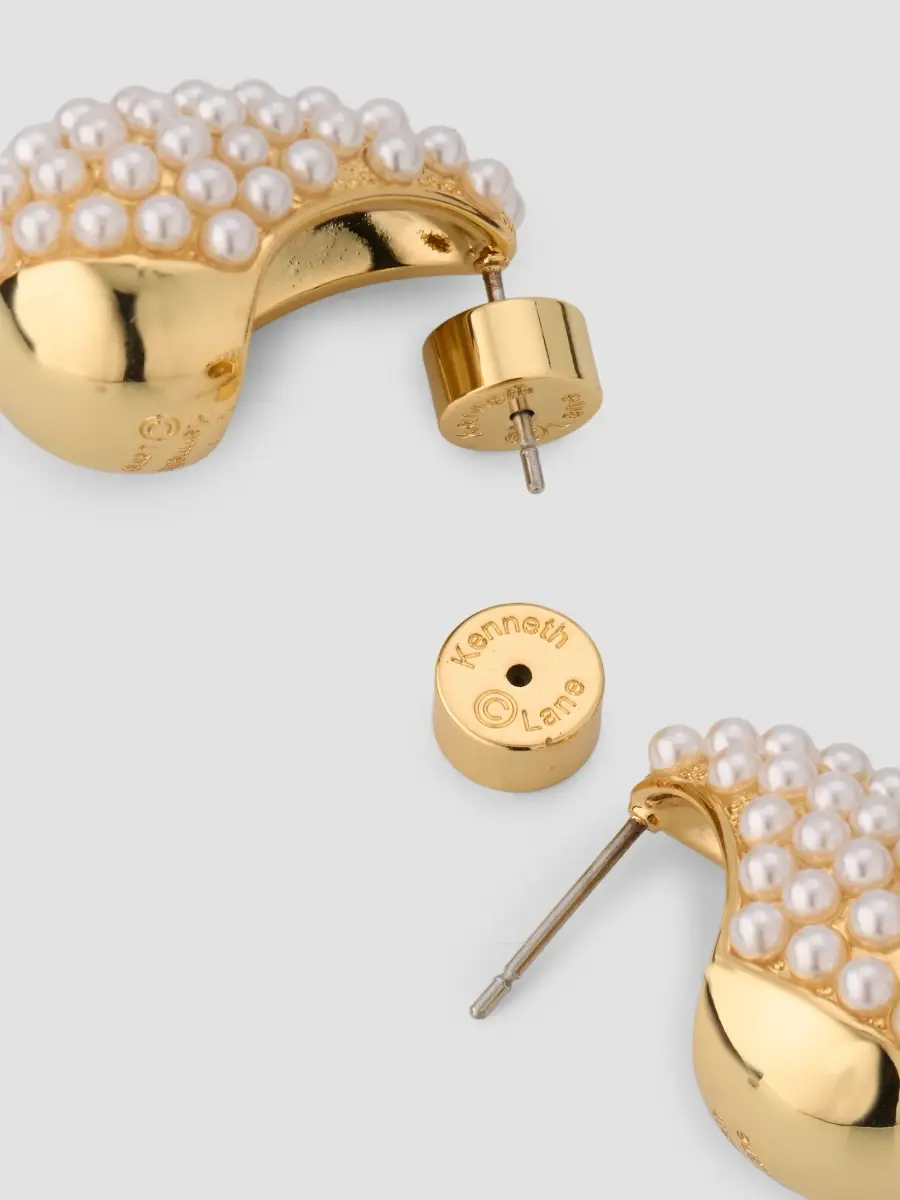 KENNETH JAY LANE Women's 18K-Gold-Plated & Imitation Pearl Teardrop Earrings | Thumbnail 3 KENNETH JAY LANE Women's 18K-Gold-Plated & Imitation Pearl Teardrop Earrings | Thumbnail 3