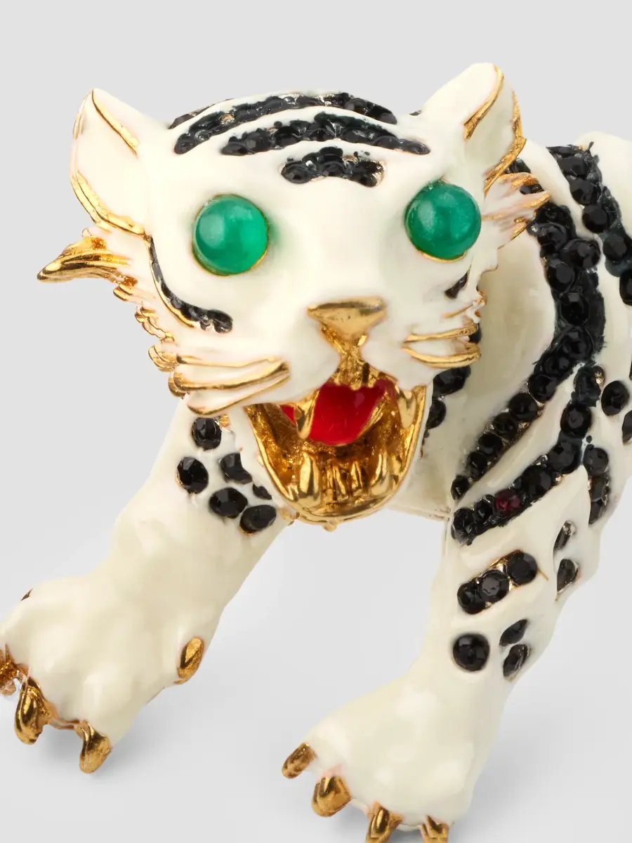 KENNETH JAY LANE Women's 18K Gold-Plated & Crystal Tiger Pin | Thumbnail 4 KENNETH JAY LANE Women's 18K Gold-Plated & Crystal Tiger Pin | Thumbnail 4