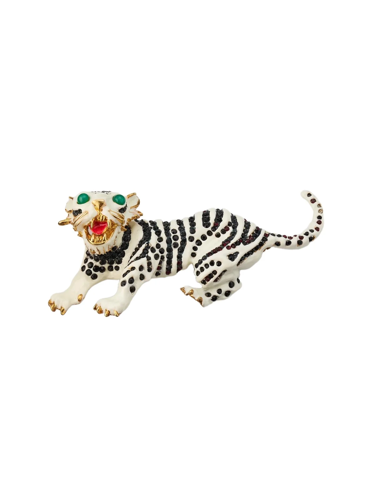 KENNETH JAY LANE Women's 18K Gold-Plated & Crystal Tiger Pin