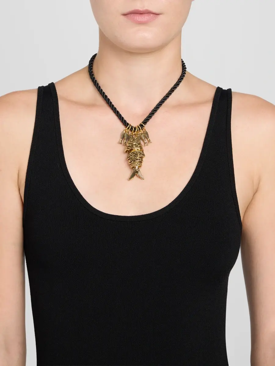 KENNETH JAY LANE Women's 18K Gold-Plated Fish Cord Necklace | Thumbnail 2 KENNETH JAY LANE Women's 18K Gold-Plated Fish Cord Necklace | Thumbnail 2
